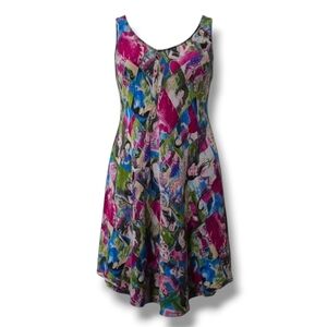 Royal Paisley women's multicolor "Divas" one size fits most sleeves lined dress